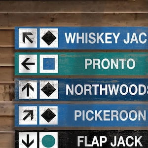 Custom Ski Trail Sign | Personalized Wooden Ski Resort Sign for Ski Lodge and Mountain Cabin Decor