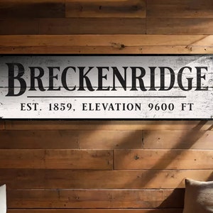 Personalized Destination Sign - Established Date and Elevation, a perfect personalized gift, distressed vintage home decor