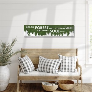 Into The Forest I Go, Rustic Wood Sign, Woodsy Cabin Sign, Over The couch Sign, Airbnb Decor, Vintage Cabin Decor, John Muir Quote