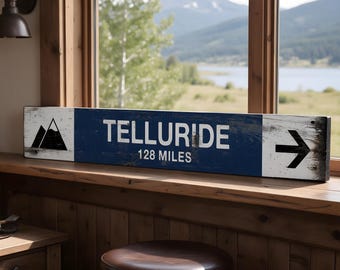 Custom Ski Trail Sign - Rustic Wood Decor for Ski Lodge and Mountain Cabin