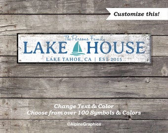 Custom Family Name, Lake House Sign, Date Established, Rustic Wood Sign, Family Gift, Mountain Life, Air B&B Decor, Personalized Gift