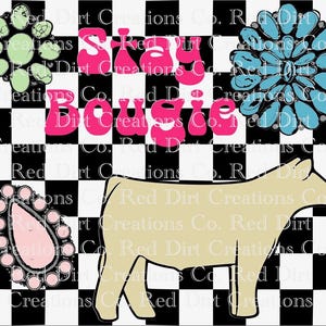 Stay Bougie Charolais 20oz Tumbler Wrap Digital File Svg, Png, Jpg, and Pdf
