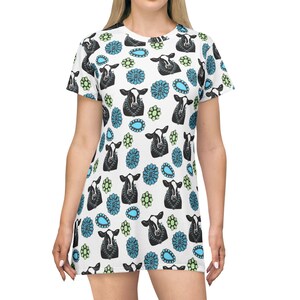 Freches Kuh T-Shirt Kleid