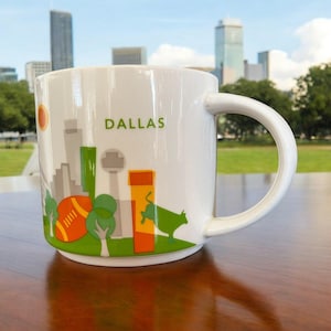 2013 Starbucks Dallas You Are Here Collection Coffee Tea Cup Mug 14 Oz