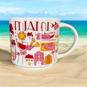 Starbucks Mug Been There Series 2023 Miami 14oz Collectible Coffee Cup