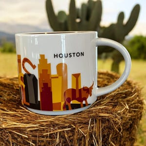 Starbucks HOUSTON 14 oz Coffee Mug YAH You Are Here Collection EUC