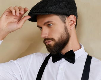 Gorra plana estilo flapper Gatsby de los años 20 para hombre, estilo vintage de repartidor de periódicos