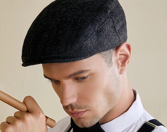 Gorra plana estilo flapper Gatsby de los años 20 para hombre