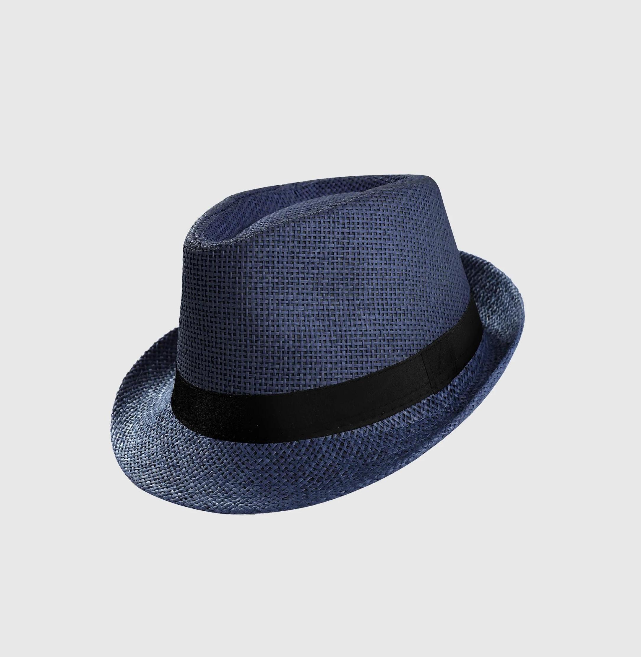 Gatsby Mens Ribbon Fedora Hat, Classic Vintage 1920s Fedora  display picture 3