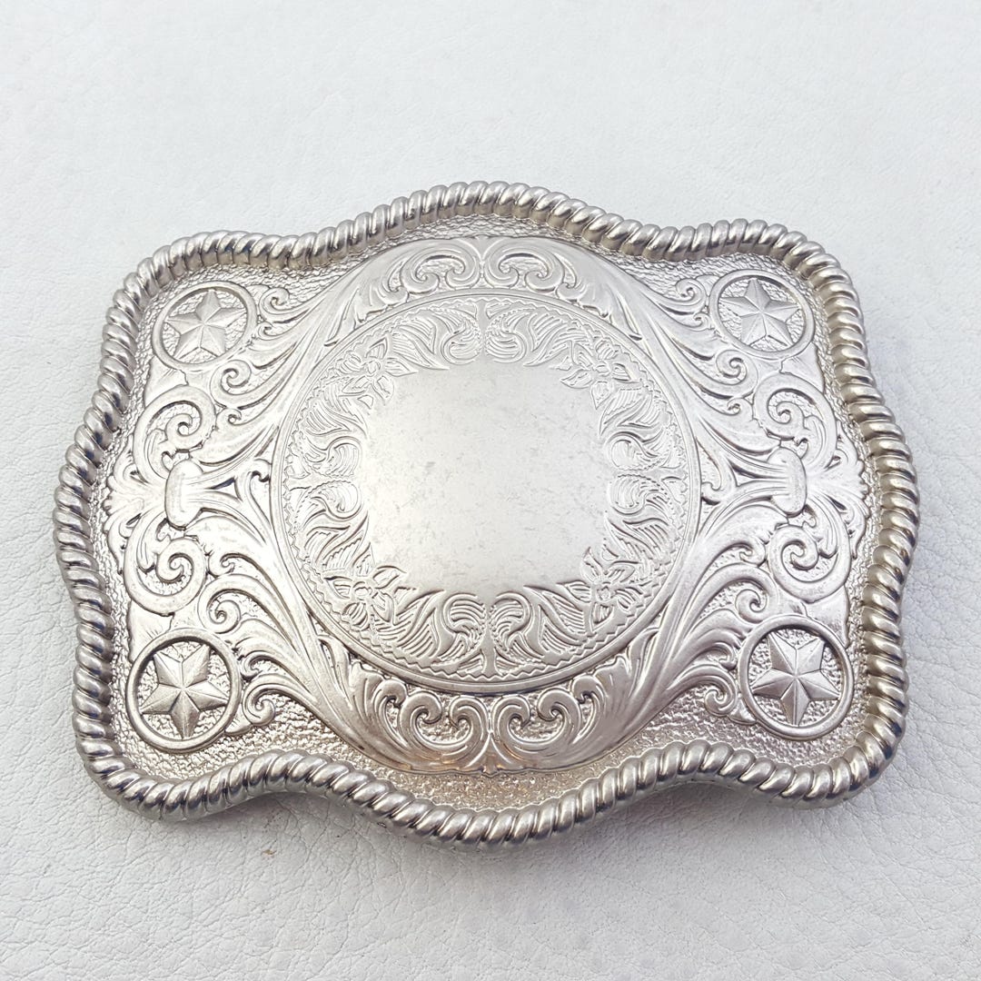 Western Rope Edge Plaque Buckle - Etsy