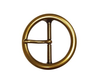 Basic Circle Buckle in Brass plating finish
