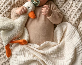 Almohada de pato Selly, compañero de sueño para bebé, cojín de patito para decoración de guardería, juguete de peluche suave para niños pequeños, animal lindo, regalo para baby shower de 44 cm