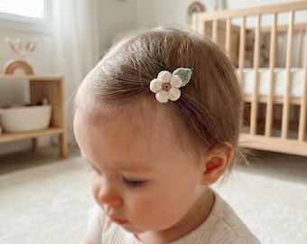 Baby Hair Clip for Little or No Hair, Hairless Baby Bow Clip, Newborn Toddler Hair Accessory Set of 2
