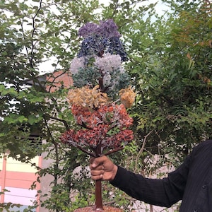 7 Chakra Crystal Tree – 5000 Natural Stone Chips | Handmade Gemstone Bonsai Tree | Feng Shui Vastu Healing Tree | 3 Feet Height approx |