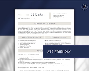 ATS-friendly resume template , ATS-friendly Canva resume template, clean resume template, resume in ATS format