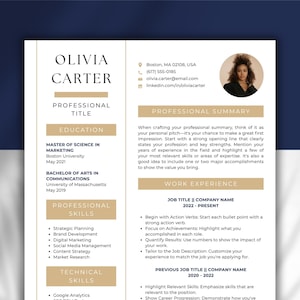 Resume layout for women, 2025 two-column resume template, resume template for Canva, CV with cover letter