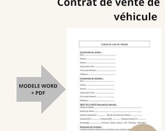 Vehicle sales contract