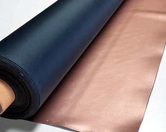 Rose Gold Metallic PU Leather Fabric: Soft Medium Weight, 56" Wide (By The Half Yard)
