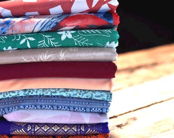Fabric Remnants | Textile Scraps for Sewing, Quilting (many yards - 1 price)