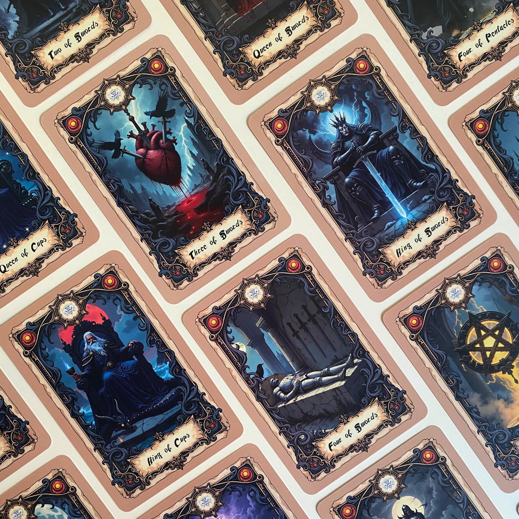 Dark Gothic Tarot Deck Uniek, Tarotkaarten voor beginners, Tarotkaarten