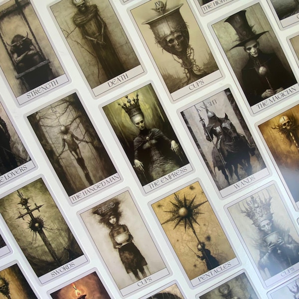 Gothic Tarot Cards | Dark Horror Fantasy Tarot for Collectors & Readers - 78 Card Set