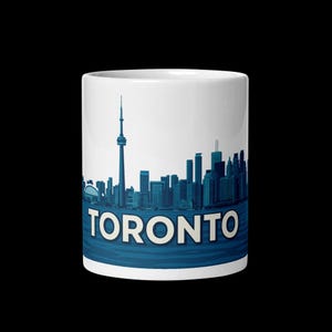 Toronto City White glossy mug