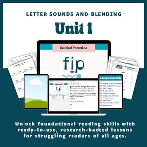 Phonics Intervention for Older Students Letter Sounds & Blending Digital Lessons