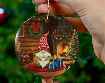 Scandinavian Christmas Gnome Ornaments Swedish Folk Art Gift Norwegian Christmas Home Decor European Gifts Nordic Folk Art Christmas Gift