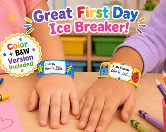 First Day School Friendship Bracelets, Start of Kindergarten Activity, Start Beginning of Year Keepsake