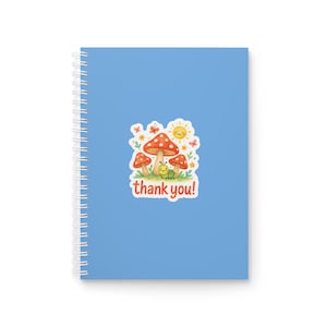 Toadstool Forest Spiral Notebook Cottagecore Mushroom Journal Whimsical Nature Aesthetic Stationery Cute Fungi Gift for Writer and Dreamers