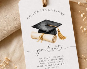 Étiquette-cadeau de remise des diplômes MODIFIABLE, étiquettes-cadeaux pour diplômés IMPRIMABLE, félicitations pour diplômé, cadeau pour diplômé, étiquette de carte-cadeau, étiquette volante, carte-cadeau de remise des diplômes imprimable