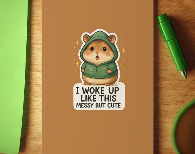 Featured listing image: Adorable Hamster Bullet Journal Notebook - Perfect Gift for Animal Lovers! Ideal for Back to School Whimsical Aesthetic Hamster Journal