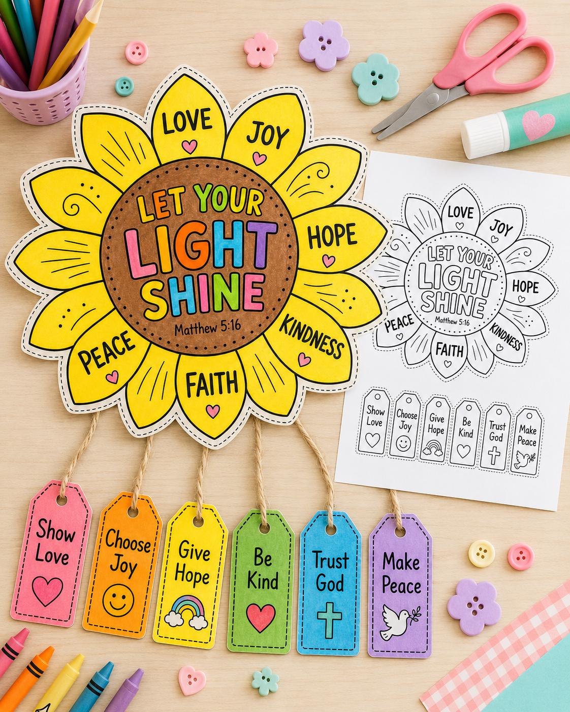 Let Your Light Shine Craft, Bible Lesson Craft, Sunday School ...