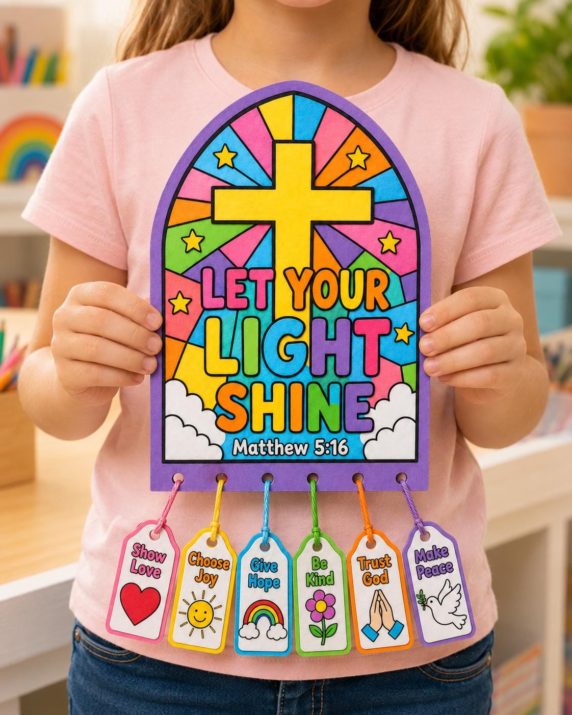 Let Your Light Shine Craft, Bible Lesson Craft, Sunday School ...