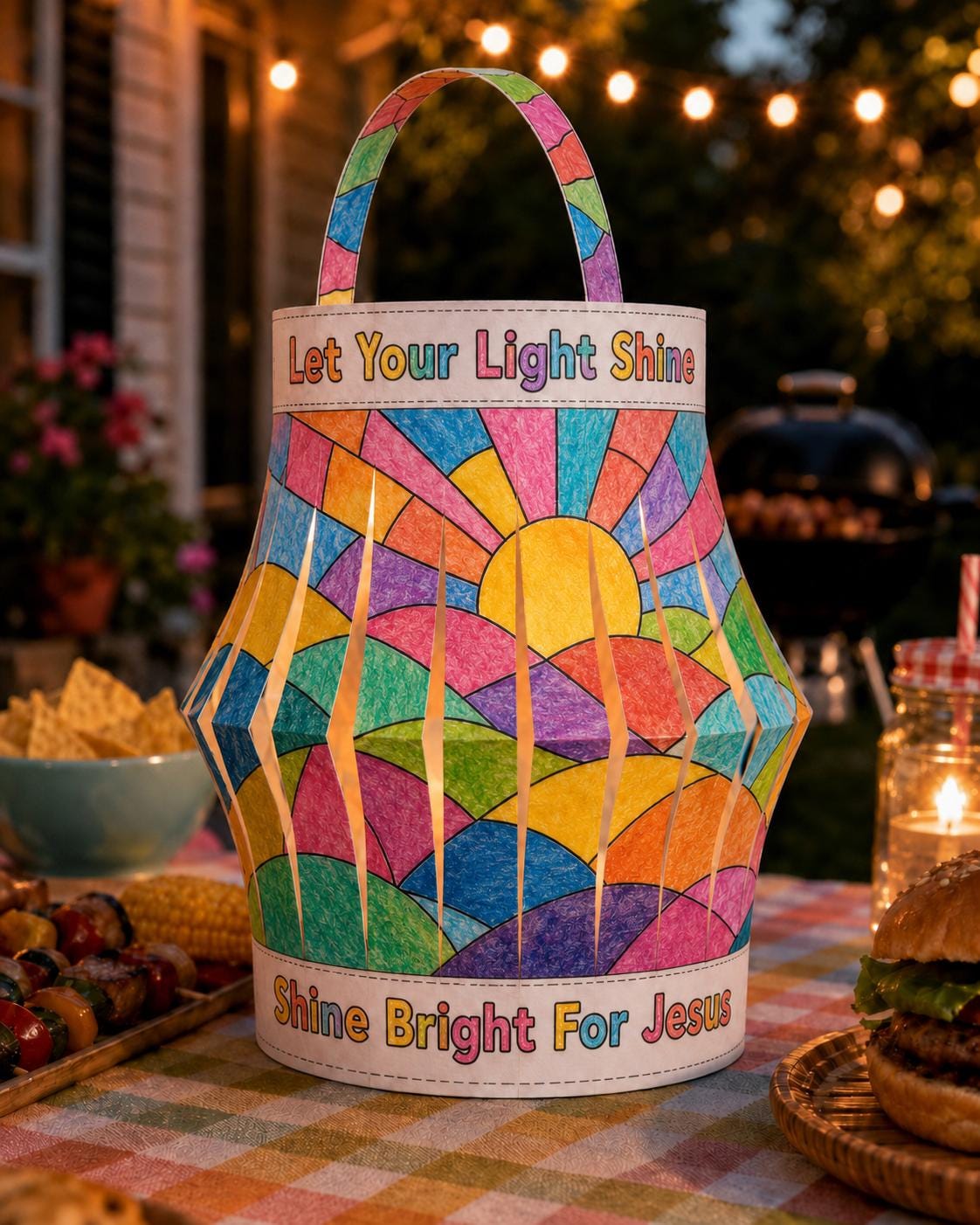 34 Stained Glass Crafts Kids Can Make 27 Let Your Light Shine Lantern Christian Stained Glass Paper Lantern…
