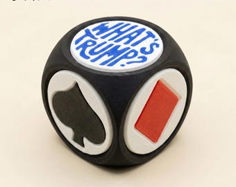 What's Trump? 3d Printed Euchre Trump Tracker Cube | Pinochle | Bridge