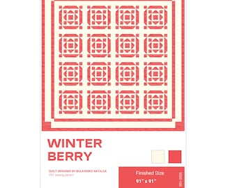 Winter Berry, Quilt Pattern, Digital PDF Download"  1-2026
