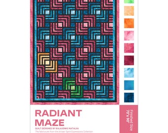 Radiant maze, Ethereal Quilt Pattern,Instant PDF Download" 1-2025