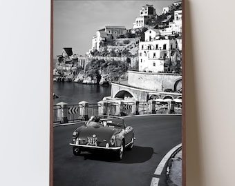 Vintage Car Fashion Print: Black and White Photography (Digital Download)