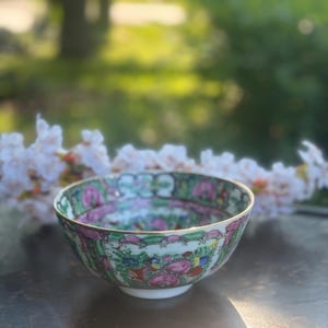 Cuenco chino de rosas de la familia