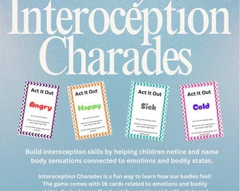 Interoception Charades Game: Social Emotional Learning, Body Sensations (PDF)