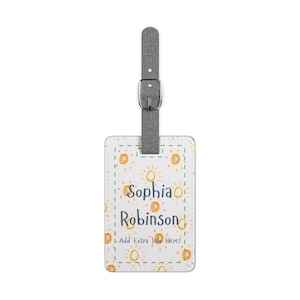 Personalized Backpack Tag for Kids - Custom Name Tag for Backpacks, School Bags, Diaper Bags, Luggage