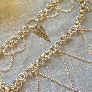 Evenstar Kettenhemd Kopfschmuck: Arwen Reif, Ren Faire Kostüm, Elfen Krone, Arwen Cosplay Bild 3