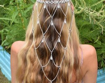 Chainmail Headpiece | Elven Crown | Ren Faire Costume