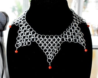 Collar de bufón de cota de malla: disfraz de Ren Faire, atuendo de Joker
