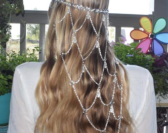 Medieval Chainmail Headpiece: Elven Crown, Ren Faire Costume