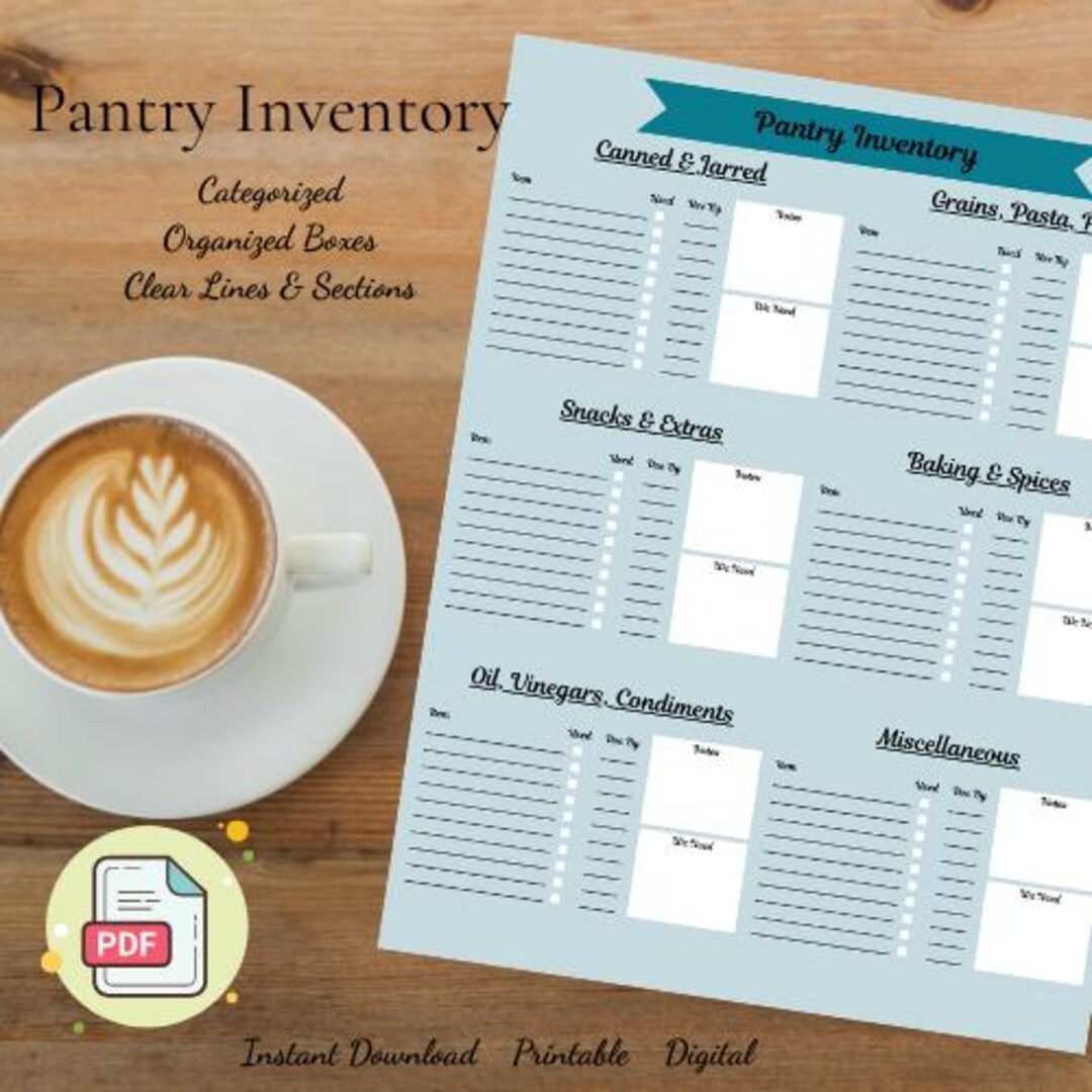 Pantry Inventory Scanner Pantry Inventory Tracker (digital Download) - Etsy