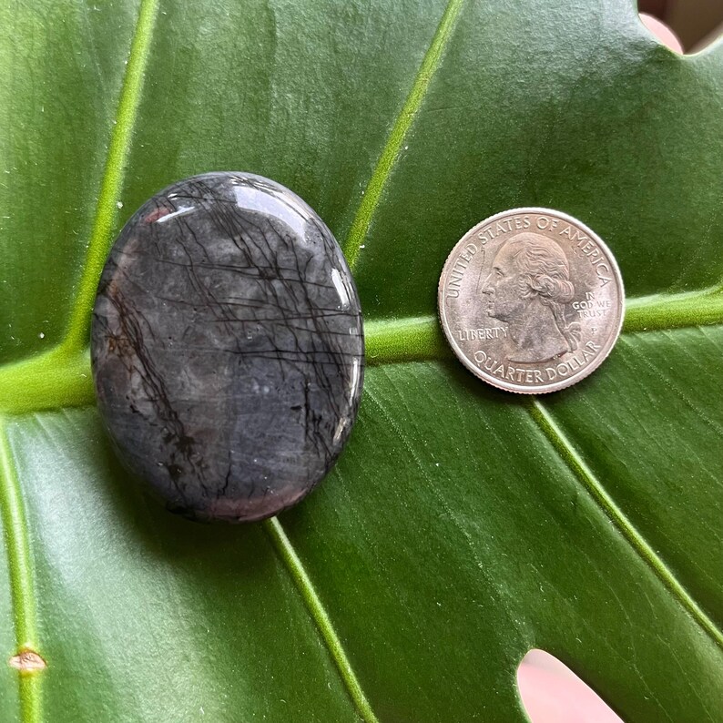 Polished Pocket Crystal Palm Stones, Multiple Different Varieties Available Spiderweb Jasper