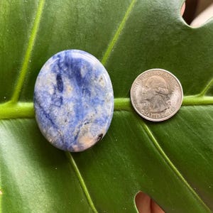 Polished Pocket Crystal Palm Stones, Multiple Different Varieties Available Sodalite