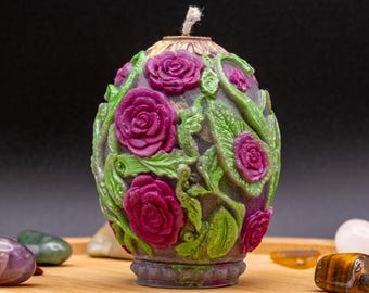 Ostara Spring Equinox Ritual Celebration Candle - Scented, Pure Beeswax, Handmade